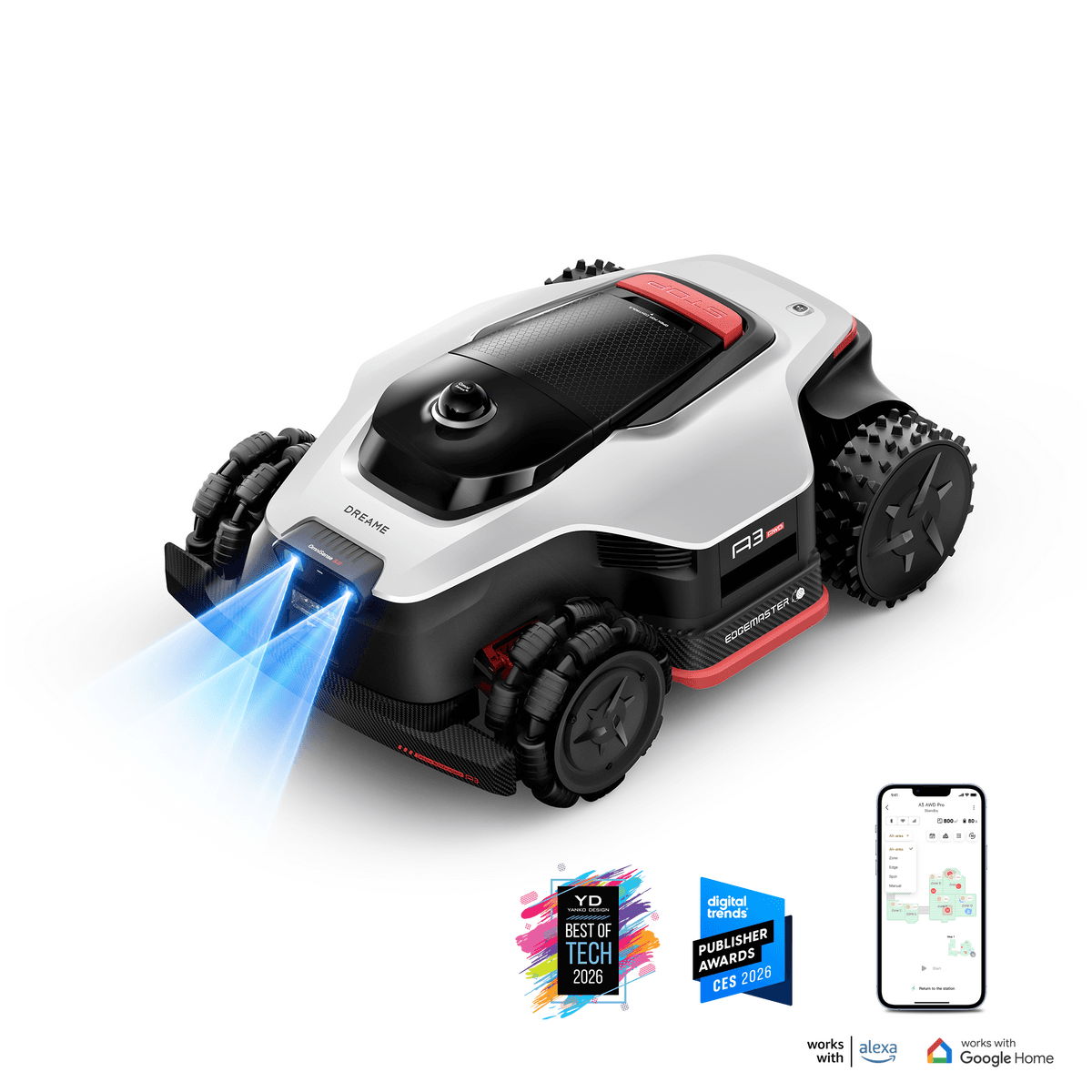 Dreame A3 AWD Pro 3500 robot lawn mower — manufacturer product photo